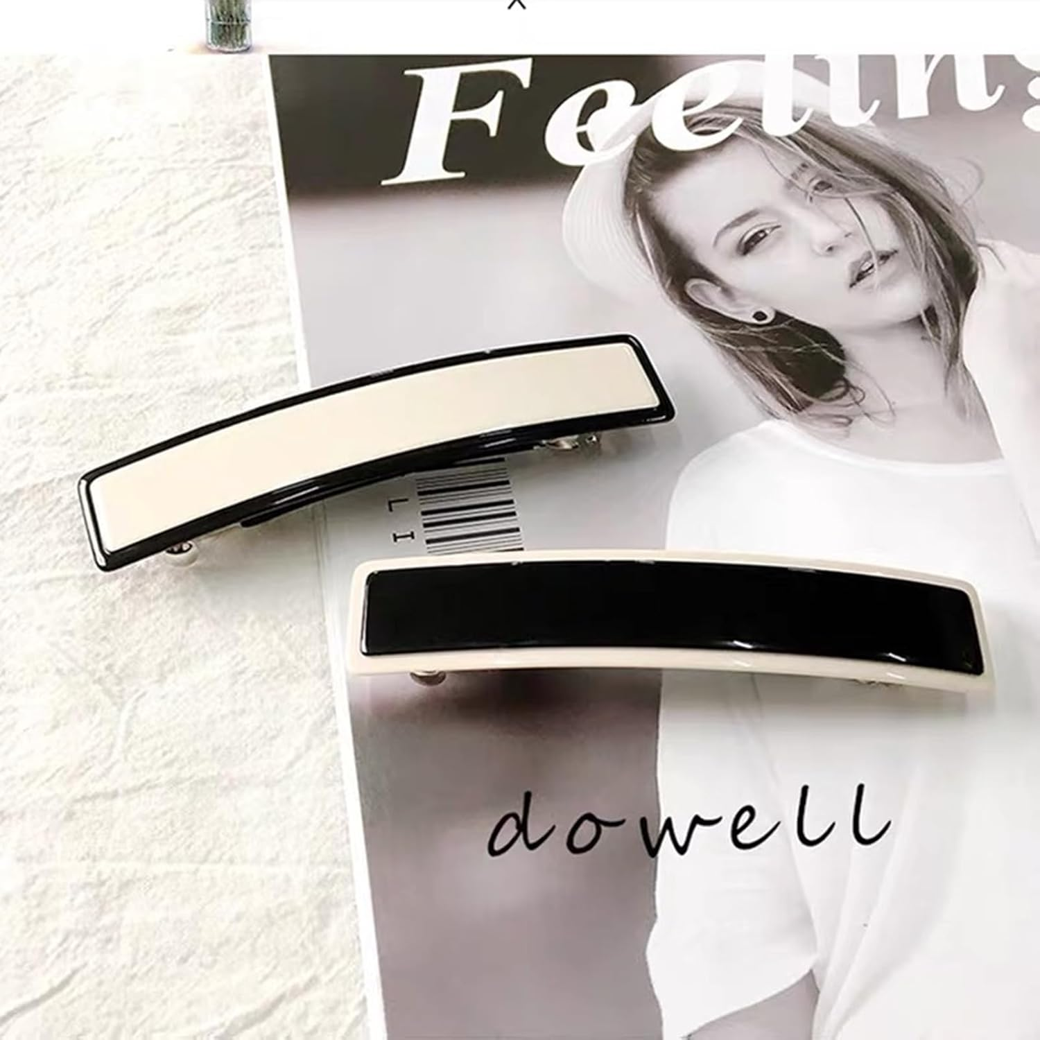 Pack of 2 Women'S Vintage Hair Clips, Patent Clip, Hair Clips, Classic Hair Clip, French Strong Automatic Hair Clips, Hair Comb Barrette Hair Accessories, Hair Clips for Thick, Thin, Long Hair image number 3