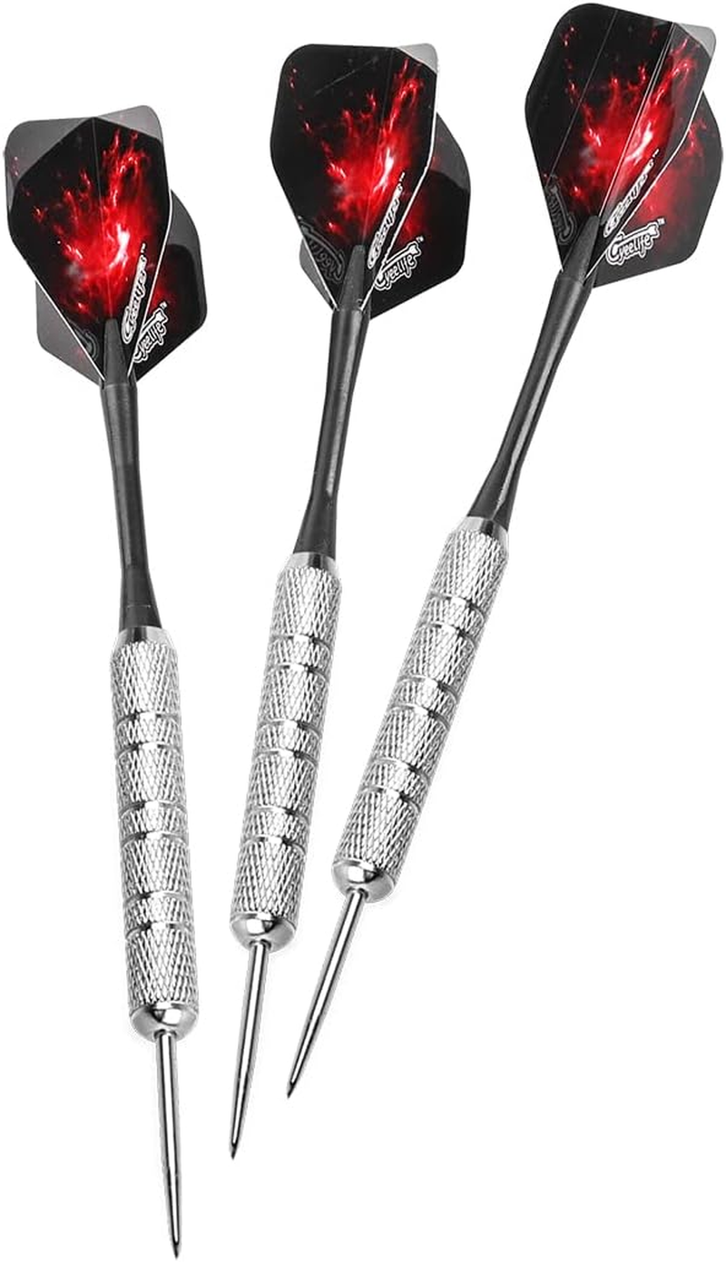 Cyeelife Steel Tip Darts 20G,Nylon Shafts+36 Flights(12 Designs)+Sharpener,For 4 Beginners image number 3