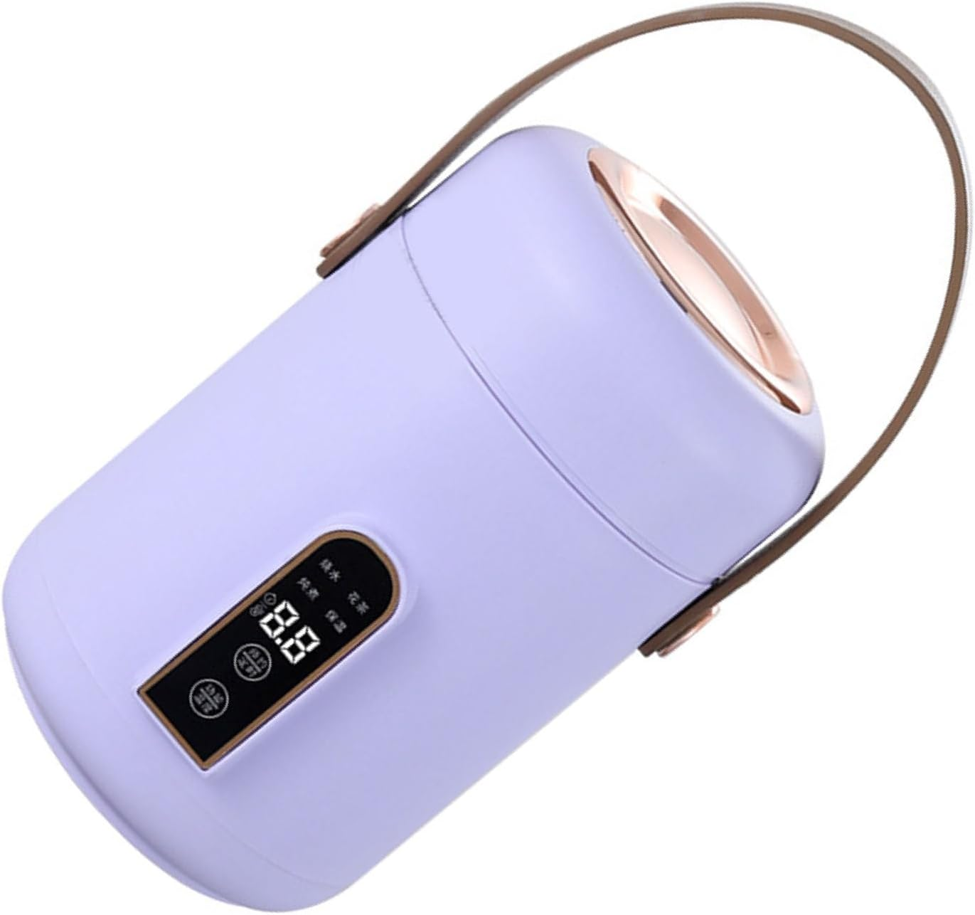 Mini Rice Cooker, Efficient Heating Portable Insulated Safe Multifunction Easy to Use Electric Stewpot for Home for Office (Purple)