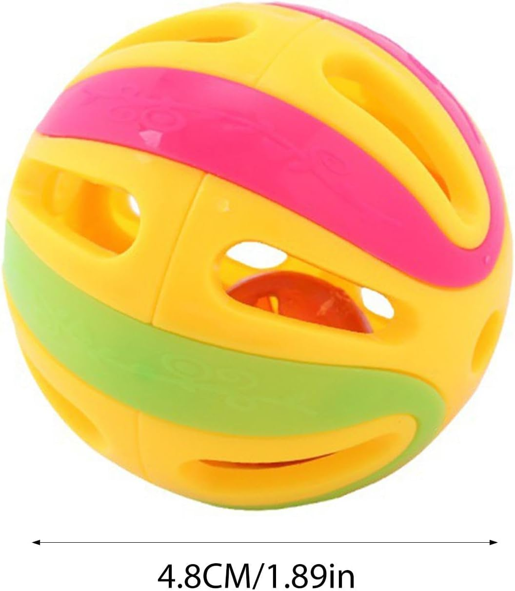 Jingle Bell Cat Toy - Interactive Cat Toy Bell Toy,Interactive Cat Toy Bell Toy for Indoor, Hollow Jingle Balls for Small Large Cats Pets Dogs Zalhin image number 4