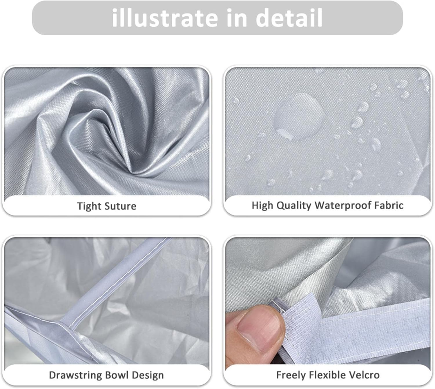 Djowyh Hairdressing Capes Hair Cutting Cape Umbrella 60 Cm Haircut Umbrella Catcher Hairdressing Styling Cape Hairdressing Accessories for Men and Women, Tri-Fold Barber Cape, Siehe Beschreibung image number 3