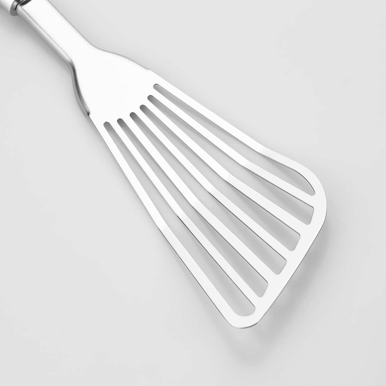 304 Stainless Steel Fish Spatula, Non-Slip Ergonomic Handle Slotted Spatula, Aqua Sky - Aqua Sky image number 2