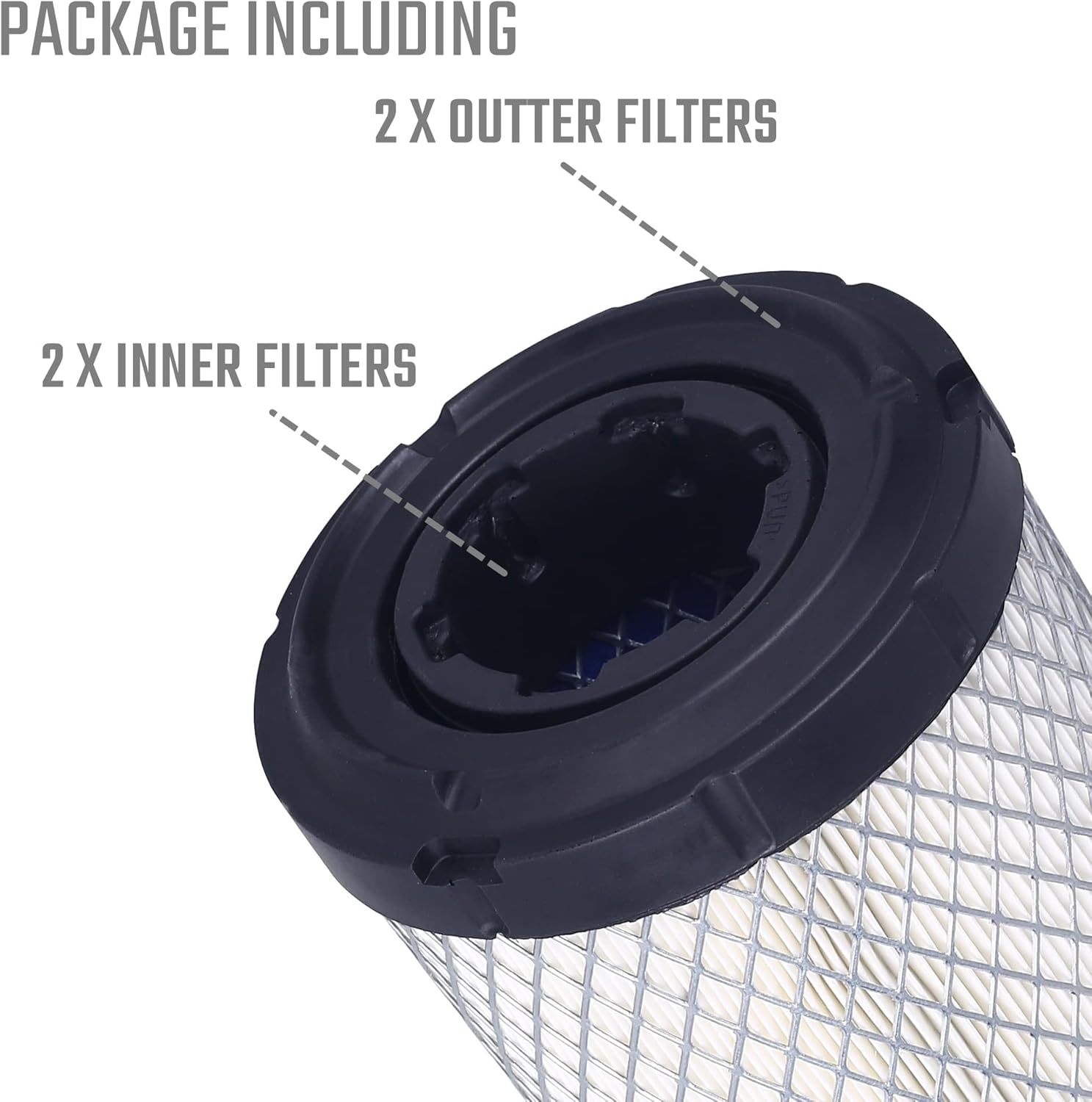 2X Air Filter Kits for John Deere M131802 M131803 Inner Outer Air Filter for 1025R(NOT ALL MODELS)2025R 2032R 3005 4005 4200 4210 4300 Olifant image number 6