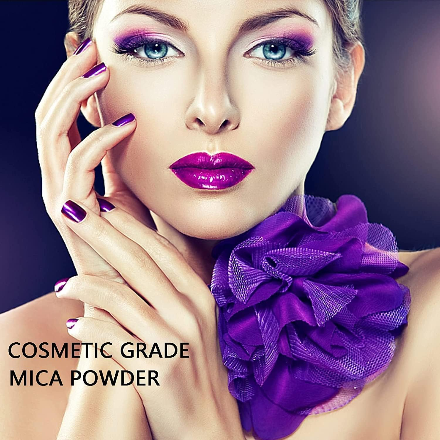 SEISSO Mica Powder for Epoxy, Mica Pigment 32 Colors Vibrant Shimmery with Labeled Jar, Epoxy Resin Project, Crafting, Soap Making Supplies, Lip Gloss, Slime, Bath Bomb, Acrylic Paints, 5 Grams/Color - New 32 Colors image number 2