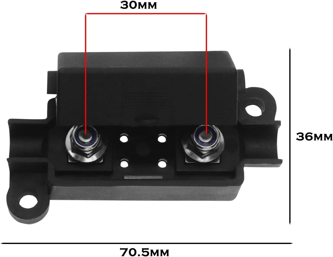 SING F LTD 1 Set Car Fuse Holder with Lock Nuts Midi Fuses Ring Terminals Heat Shrink Tubing for Motorcycles Cars Trucks Vehicles Safety Fuse Holder 40A image number 5