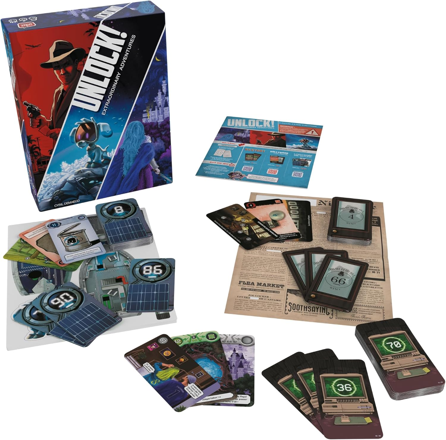 Space Cowboys Unlock 11! Exceptional Adventures Card Game Ages 10+ 1-6 Players 60 Minutes Playing Time image number 1