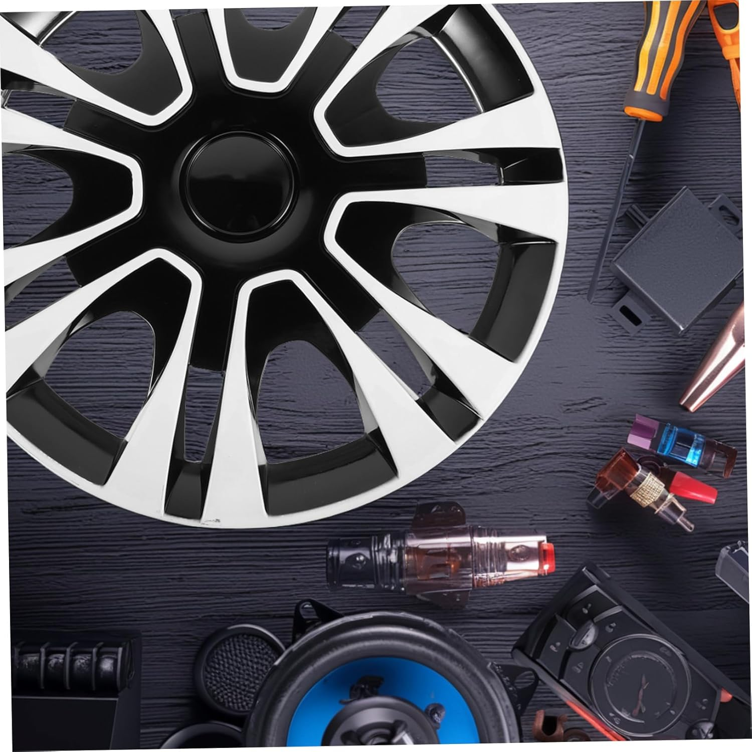 FUNOMOCYA Fashionable Rim Hubcap Covers Universal Car Wheel Center Cap Wheel Covers for Automotive image number 6