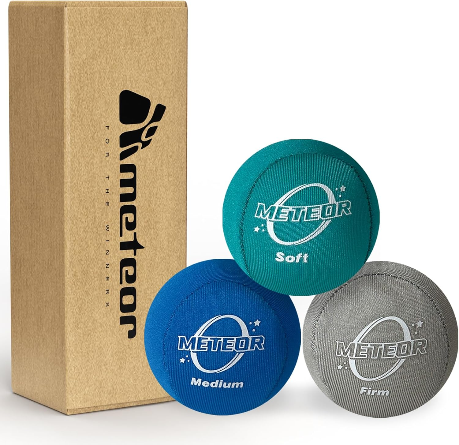 METEOR Stress Ball Set of 3 &ndash; Soft, Medium, Hard &ndash; Hand Grip Ball, Stress Relief, Hand Therapy, and Grip Strengthening image number 5