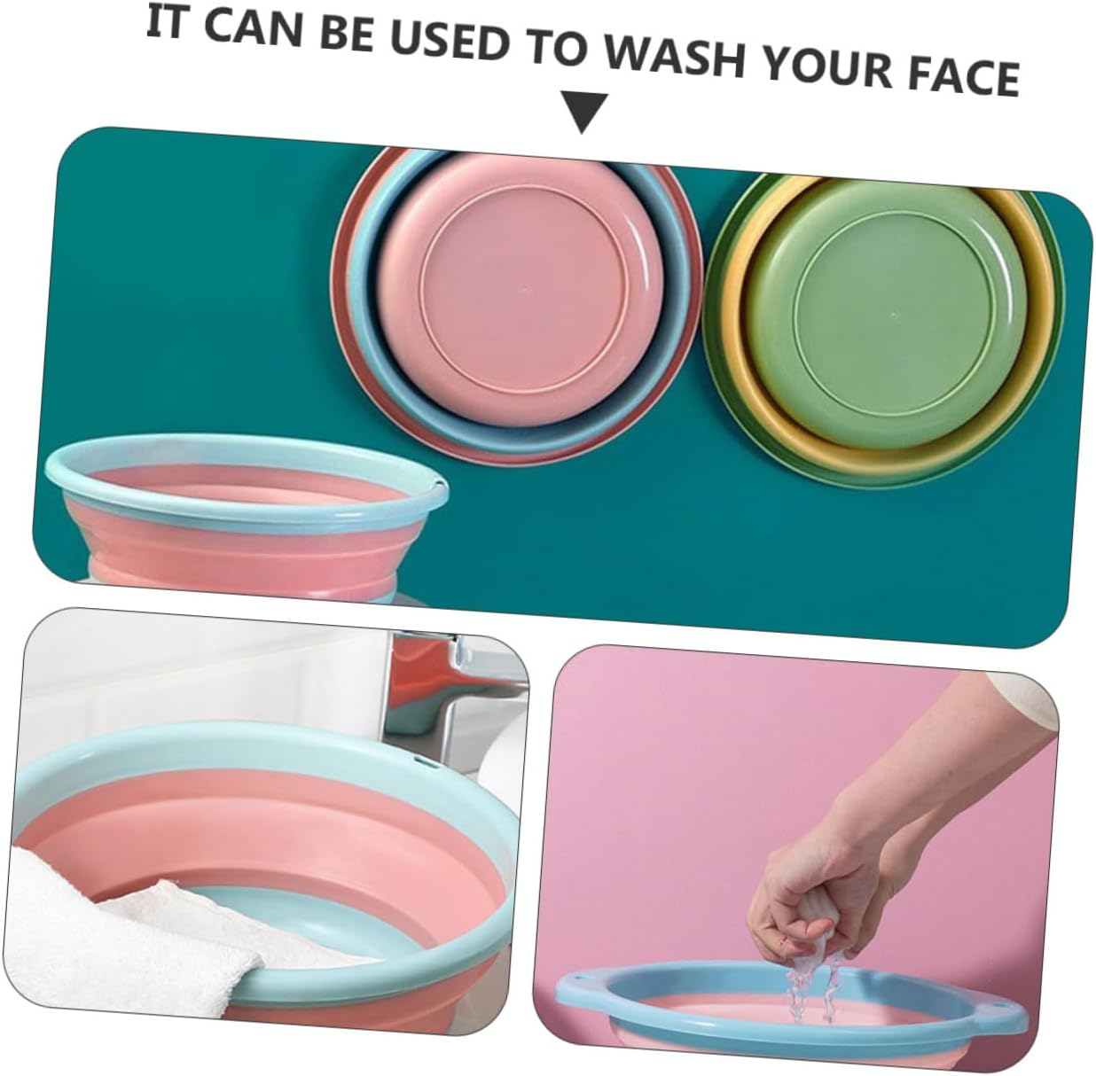 VINTORKY Epsom Salt Foot Soak Bucket Collapsible Handle for Household and Travel image number 1