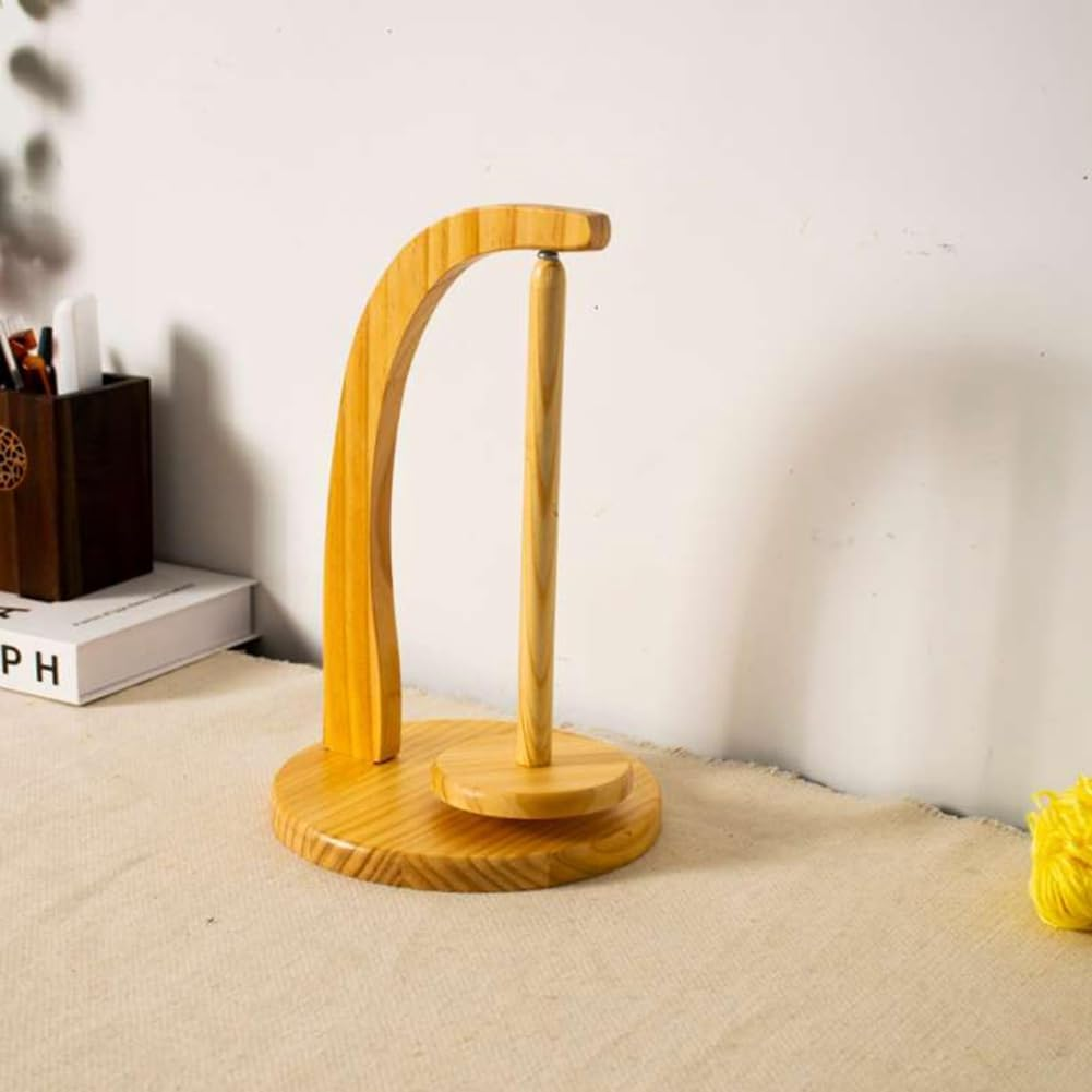 Wooden Rotating Yarn Swift Holder Yarn Ball Holder Magnetic Yarn Holder Magnetic Handmade Knitting Wool Winder Tool image number 3