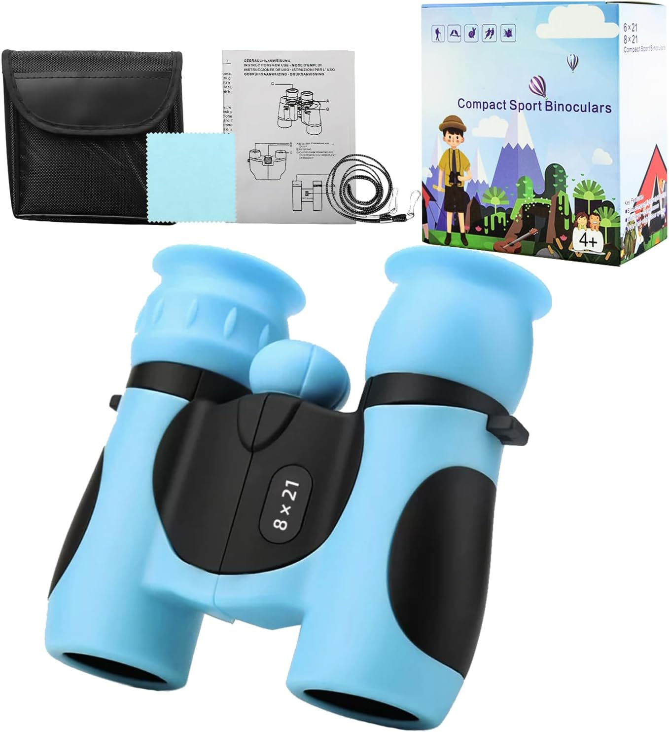 Binoculars for Kids, Durable Toy Binoculars for - Perfect Binoculars for Boys & Girls, Outdoor Exploration, Bird Watching & outside Play Hiking(Pink)