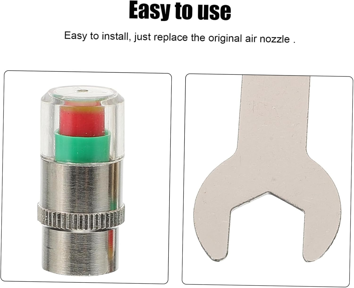 TINEASUR Tire Pressure Monitoring Cap Valve Stem Caps Car Tyre Valve Covers Air Pressure Monitor for Automotive Use in Garage Road Trip image number 3