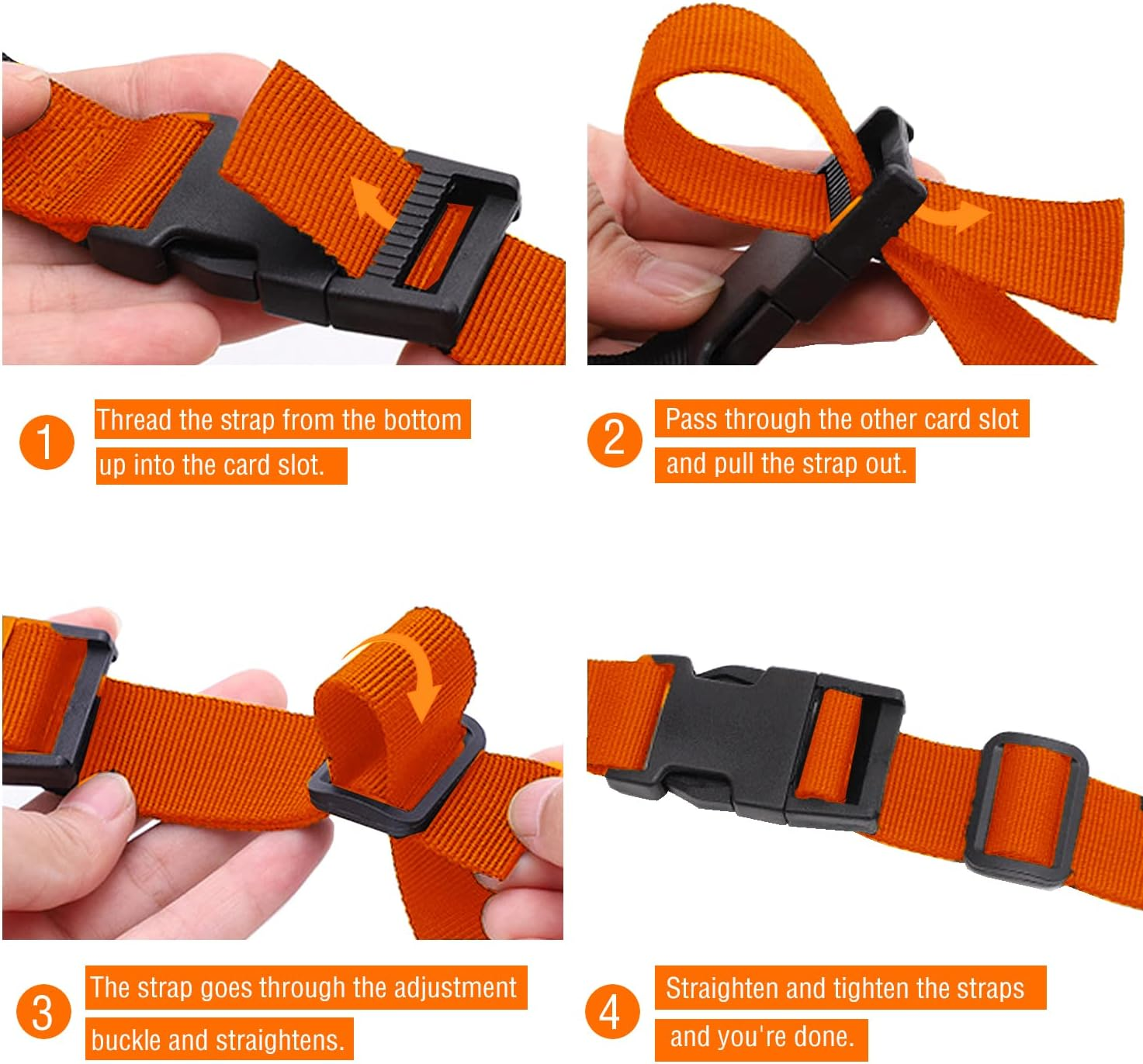 Premium Utility Straps with Quick Release Buckle Adjustable Short Nylon Tie down Straps for Backpack Tactical Lashings Camping Gear Sleeping Bag Mattress Conveyor Belt Luggage - Blue image number 6