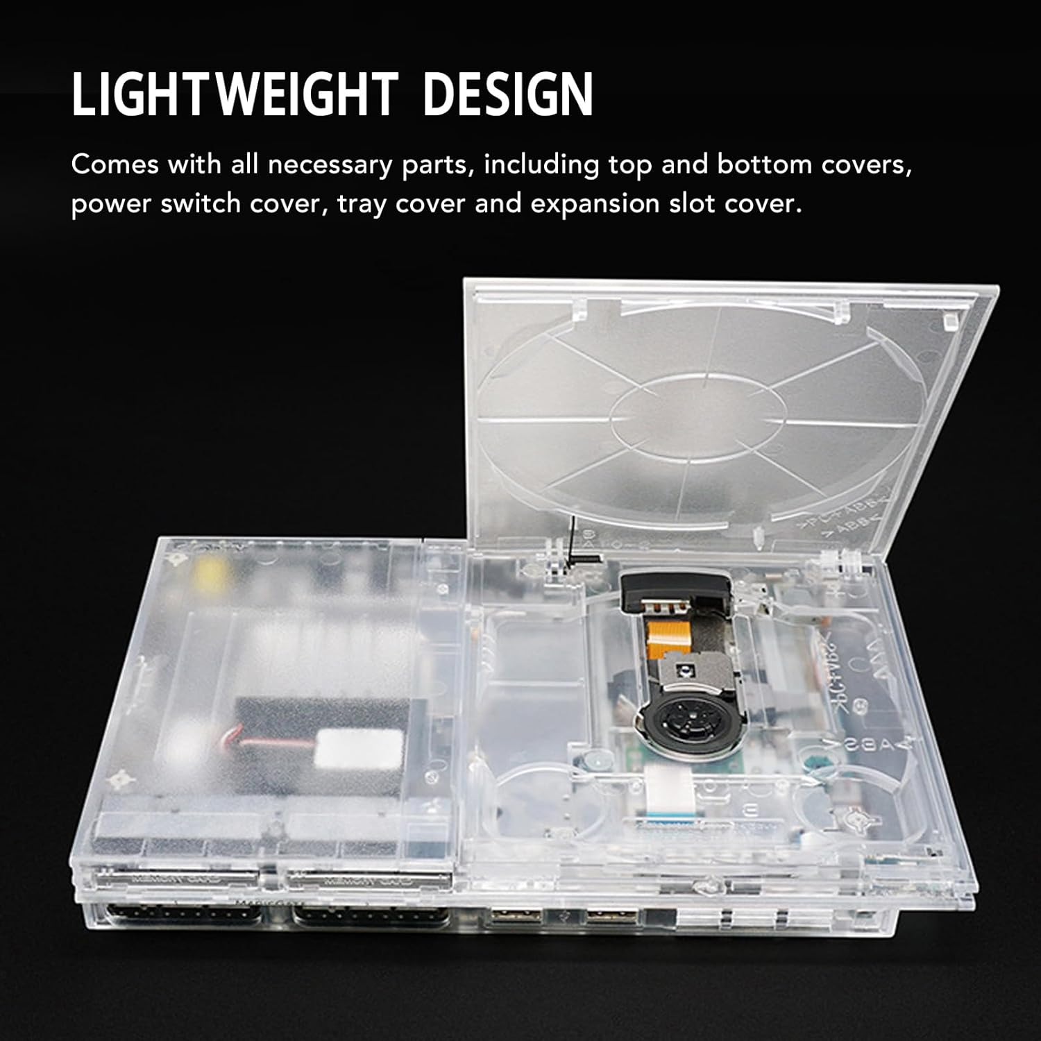 For PS Slim Clear Case DIY Replacement Transparent Game Console Shell for Retro Video Game Console Accessories (For 7XXXX) image number 3