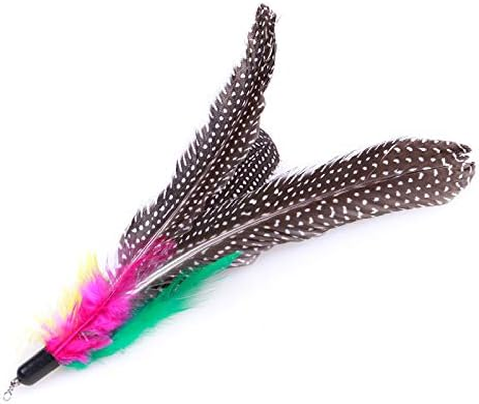 2 Pack Natural Feathers Cat Wand Toy Attachments, Cat Toy for Cats image number 1