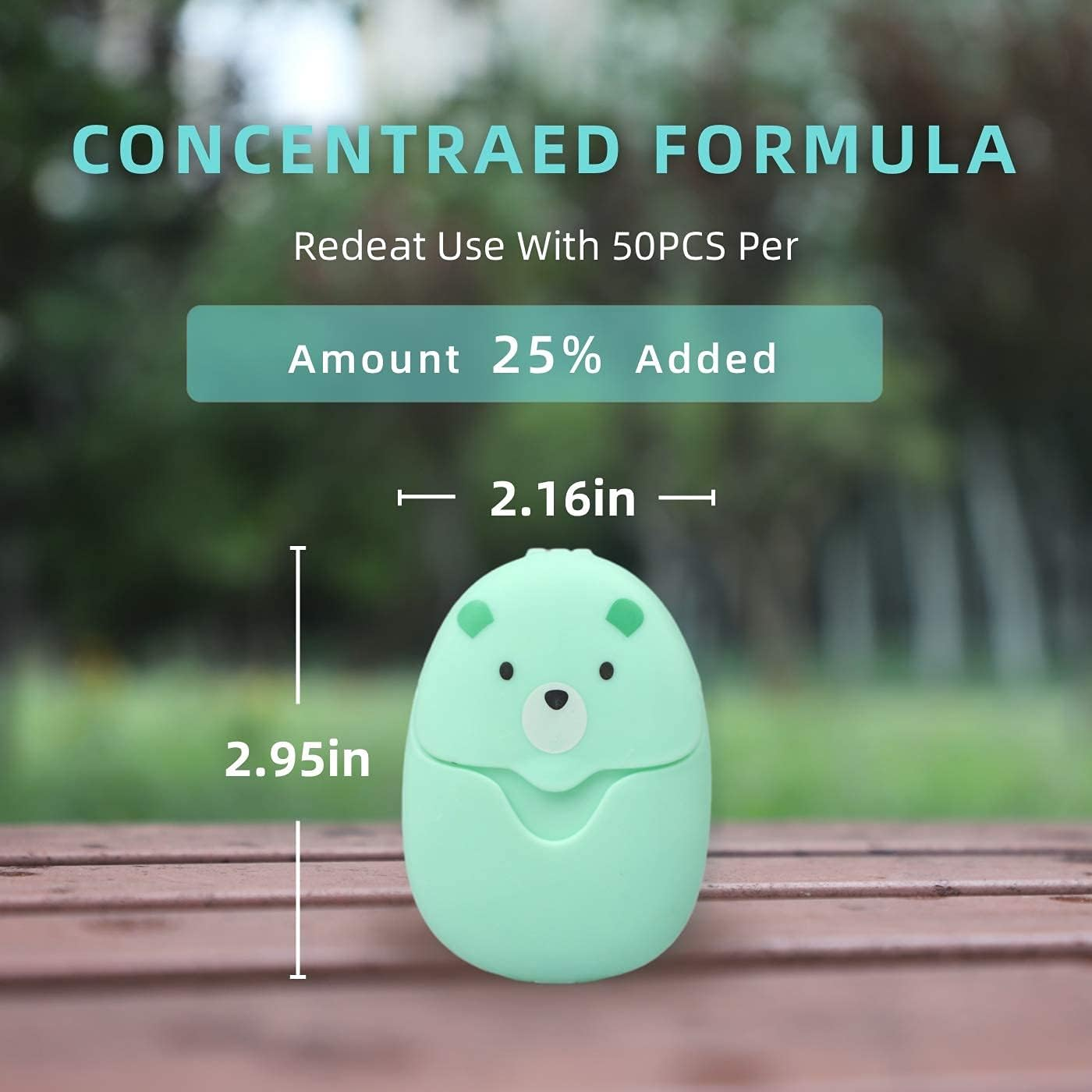 1 Box（50Pcs Mini Portable Disposable Travel Paper Soap Sheets Foaming Hand Washing Bath Scented Paper for Outdoor,Camping, Hiking image number 1