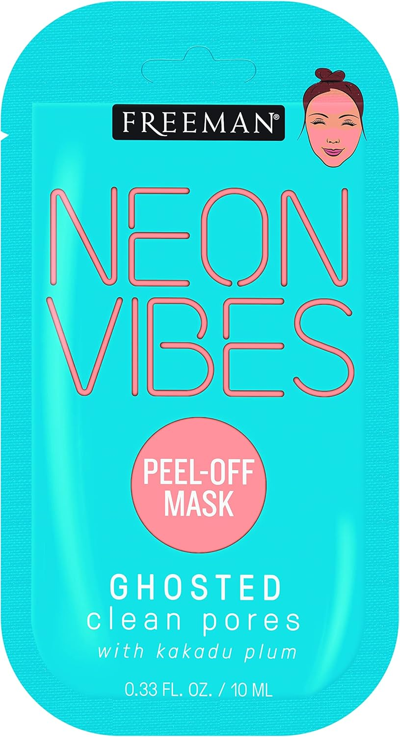 Freeman Beauty Neon Vibes Ghosted Clean Pores Peel-Off Mask with Kakadu Plum, 35ML, 180 Gram