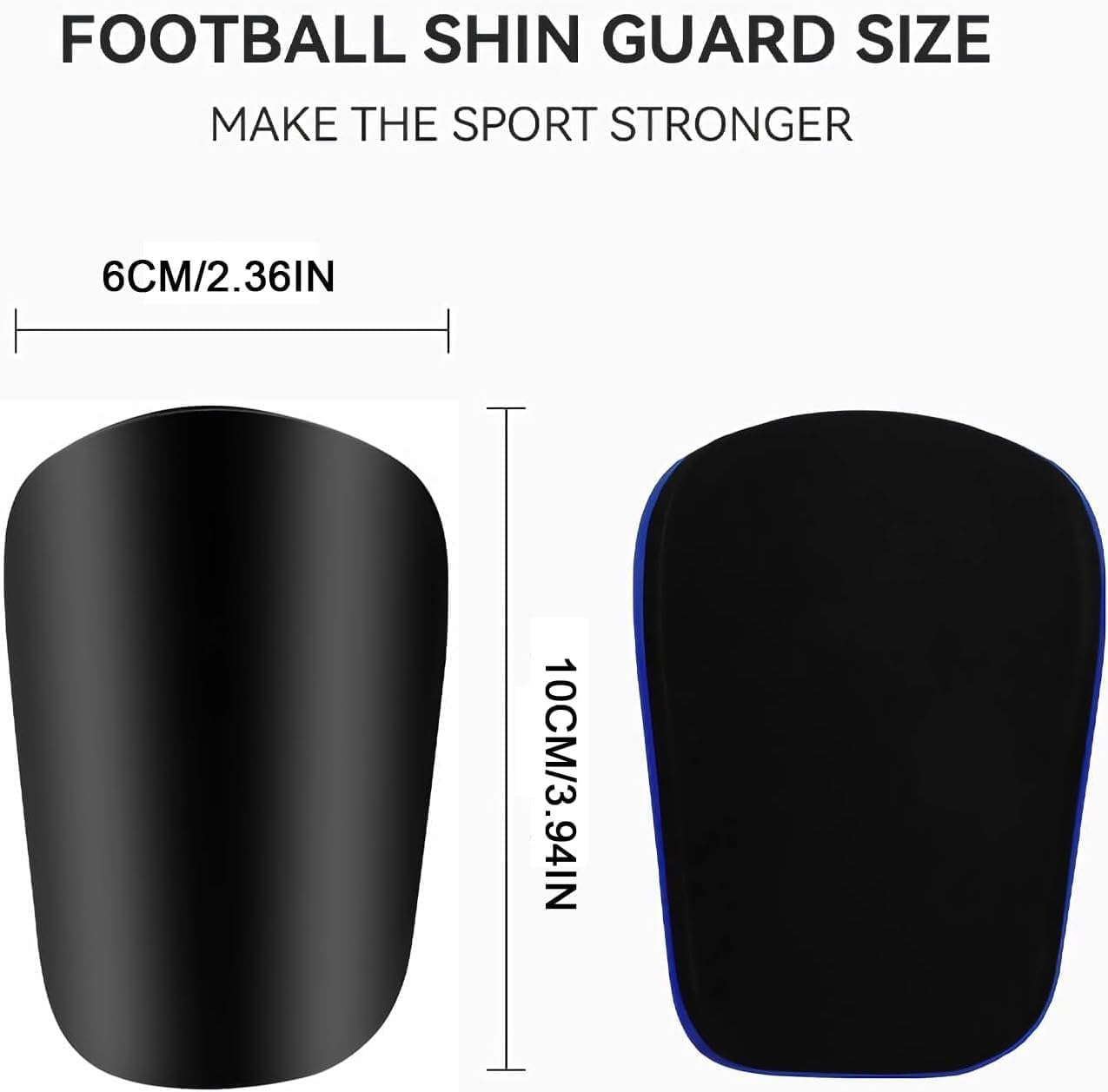 SZHENGSHAN Mini Football Shin Guard, 4Pcs, Small, Black, Multi-Sport, Shin Guard image number 4