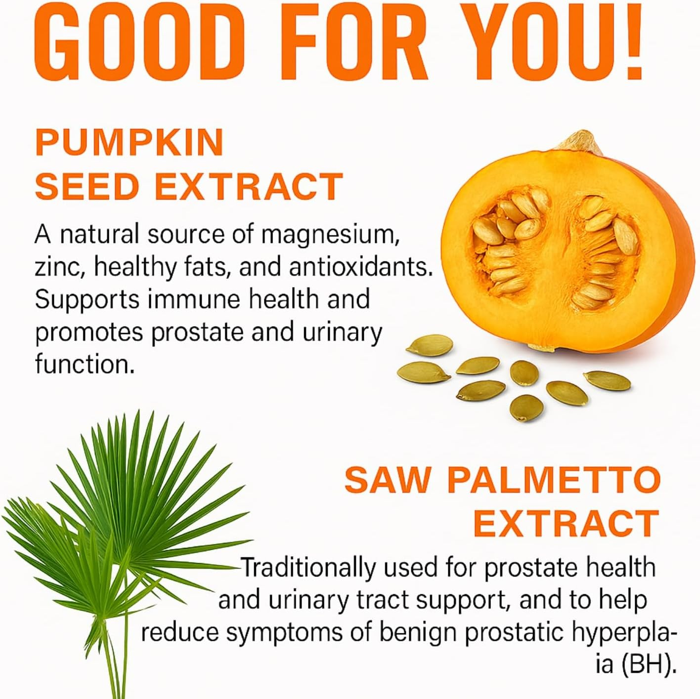 Pumpkin Seed Oil + Saw Palmetto | Cold Pressed Virgin Oil 3000Mg | Non-Gmo, Gluten-Free, Dairy-Free | 180 Softgels by Glowbelly image number 4
