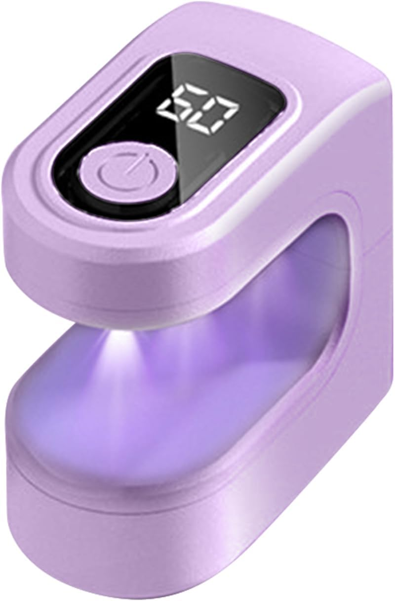 Mini UV Light for Gel Nails, USB Charging Fingernail Drying Tool, Nail Curing Light with 2 Timing Modes for Manicure Pedicure Studio Salon Road Trip Camping Airplane