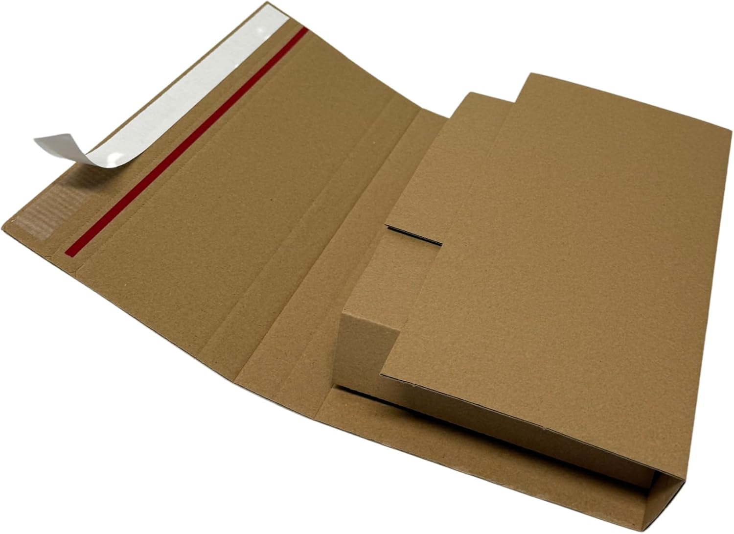 OZPACK Book Wrap Box &ndash; Self-Seal Corrugated Cardboard Mailers | Adjustable Depth Postal Boxes for Textbooks & Small Products | Fast-Fold Book Wrap for Secure Shipping &ndash; Cardboard Box Size 217X155X60Mm image number 5
