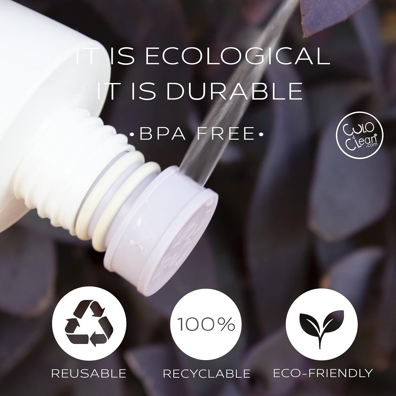 Culoclean Portable Bidet for Toilet or Travel. Peri Bottle for Men and Women. Handheld Spray. Bath Essentials (Lilac) image number 2