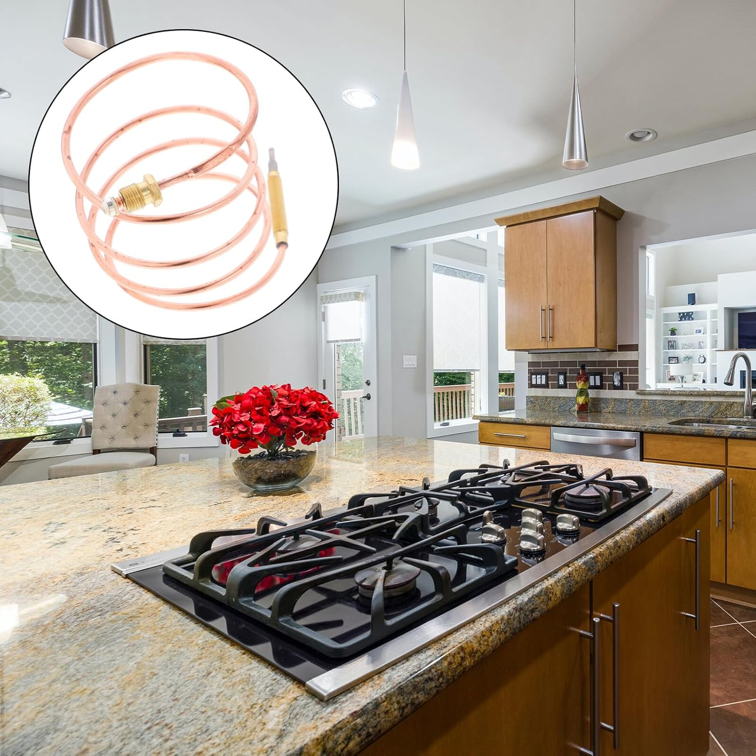 Fireplace Thermocouple Sensor for Gas Stoves and Grills Precise Temperature Control Safety Device for Oven Flameout Protection and Appliance Longevity image number 6