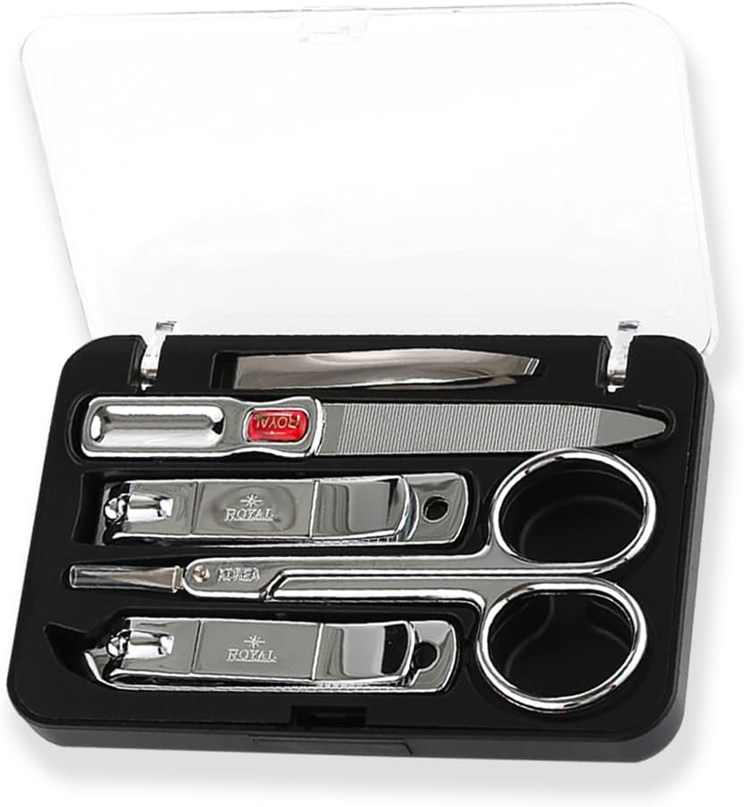 ROYAL METAL NAIL CLIPPER SET SERIES (9 PCS BLACK)