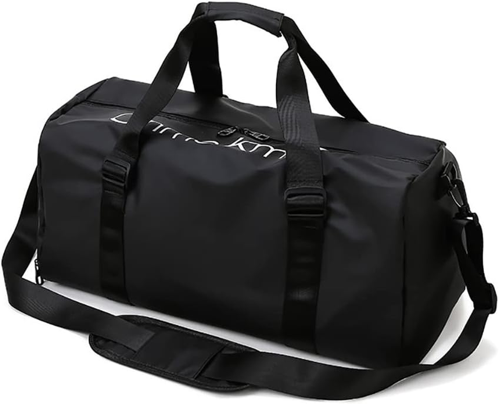 Travel Foldable Duffel Bag for Airlines, Resistant Nylon Waterproof Lightweight Travel Duffle Luggage Bag for Women Men for Vacation, Sports (Style1-Black)