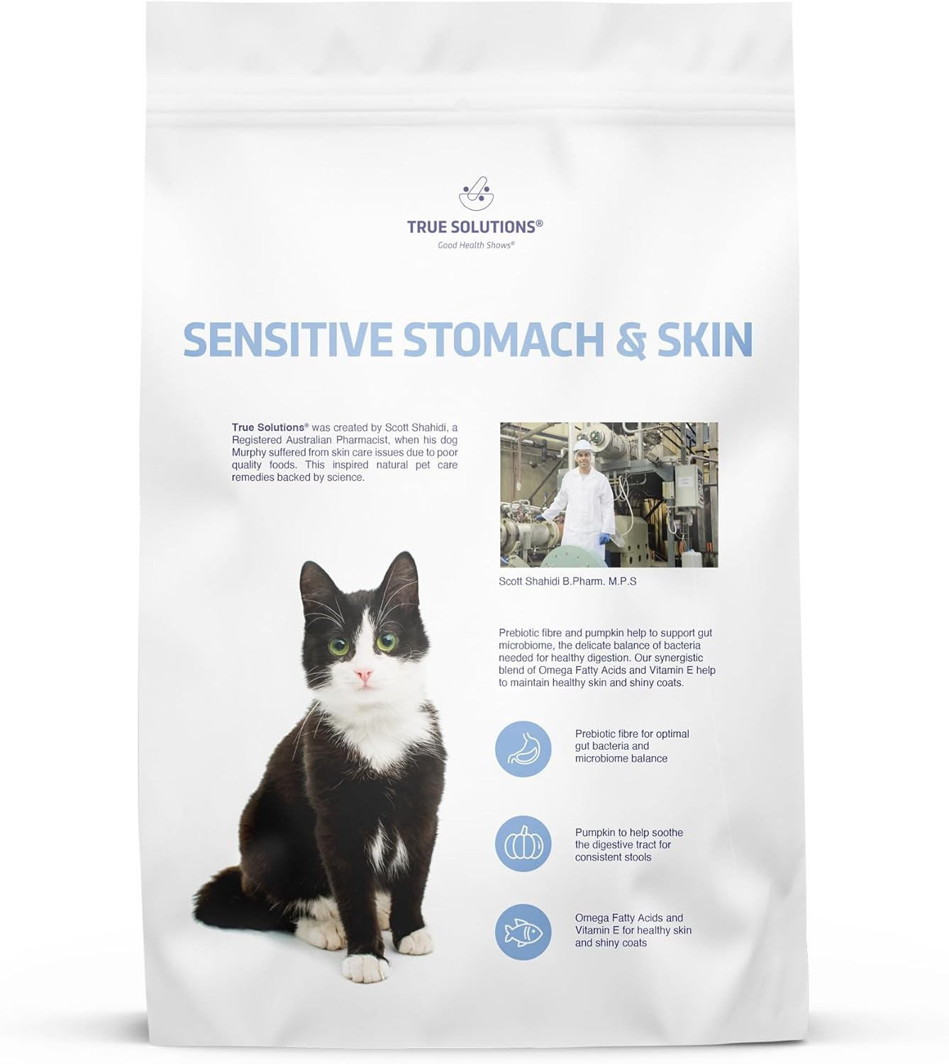 True Solutions Adult Sensitive Stomach Skin Dry Cat Food 3 Kg
