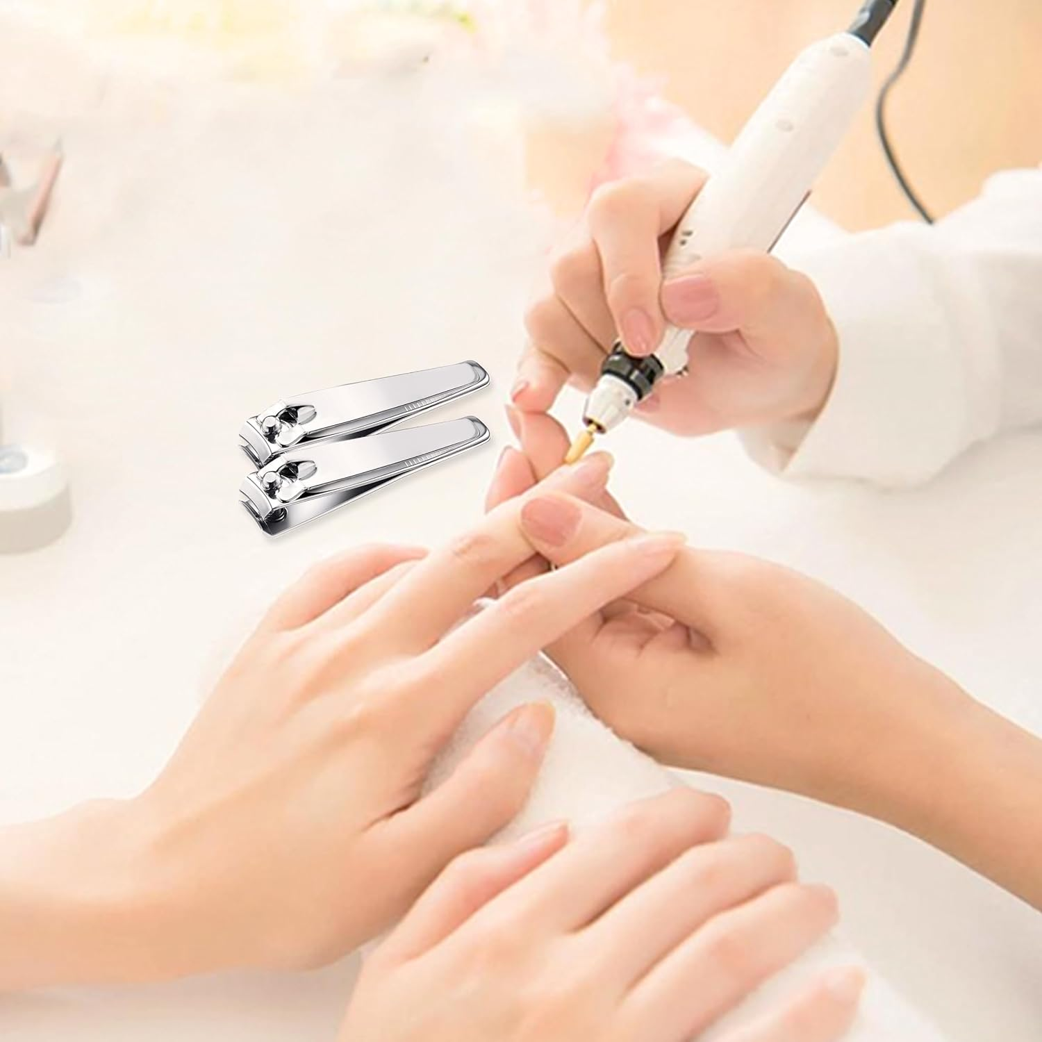 NATZERAT 10 Pack Straight Nail Clippers Bulk,Sharp Blade Toe Nail Clippers Fingernail & Toenail Nail Clipper in Bulk,Nail Supplies Manicure Tools for Women Man Adult Homeless Care - Zjdd-10 image number 3