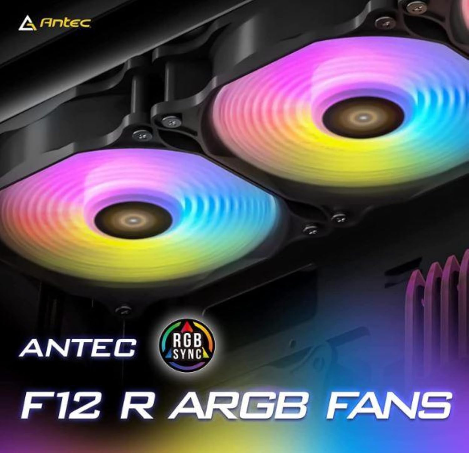 Antec Neon 12 ARGB Full Spectrum ARGB Lighting and Efficient Cooling Case Fan, 120 Mm (Pack of 3) image number 1