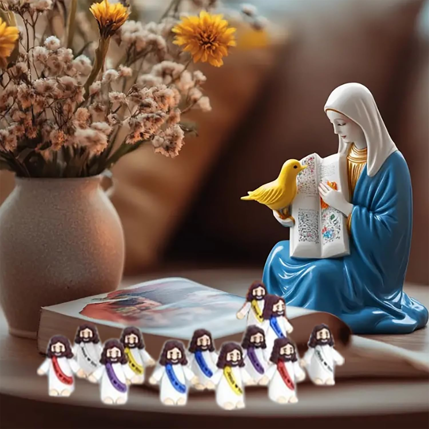 Little Jesus Figures, 30 Pcs, Mini Jesu Figurines in Bulk, Multicolor Tiny Jesus Love You Figures to Hide and Seek, Seek Religious Gifts for Easter Egg Stuffers image number 5