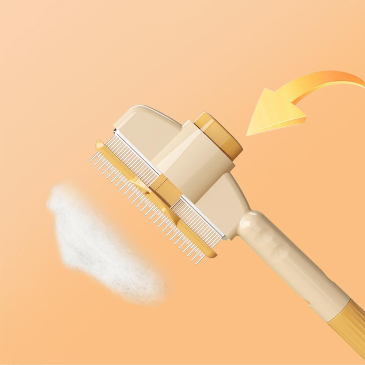 Laroal Cat Comb with Release Button, Dog Grooming Comb with Long and Short round Teeth, Stainless Steel, Pack of 2 image number 6