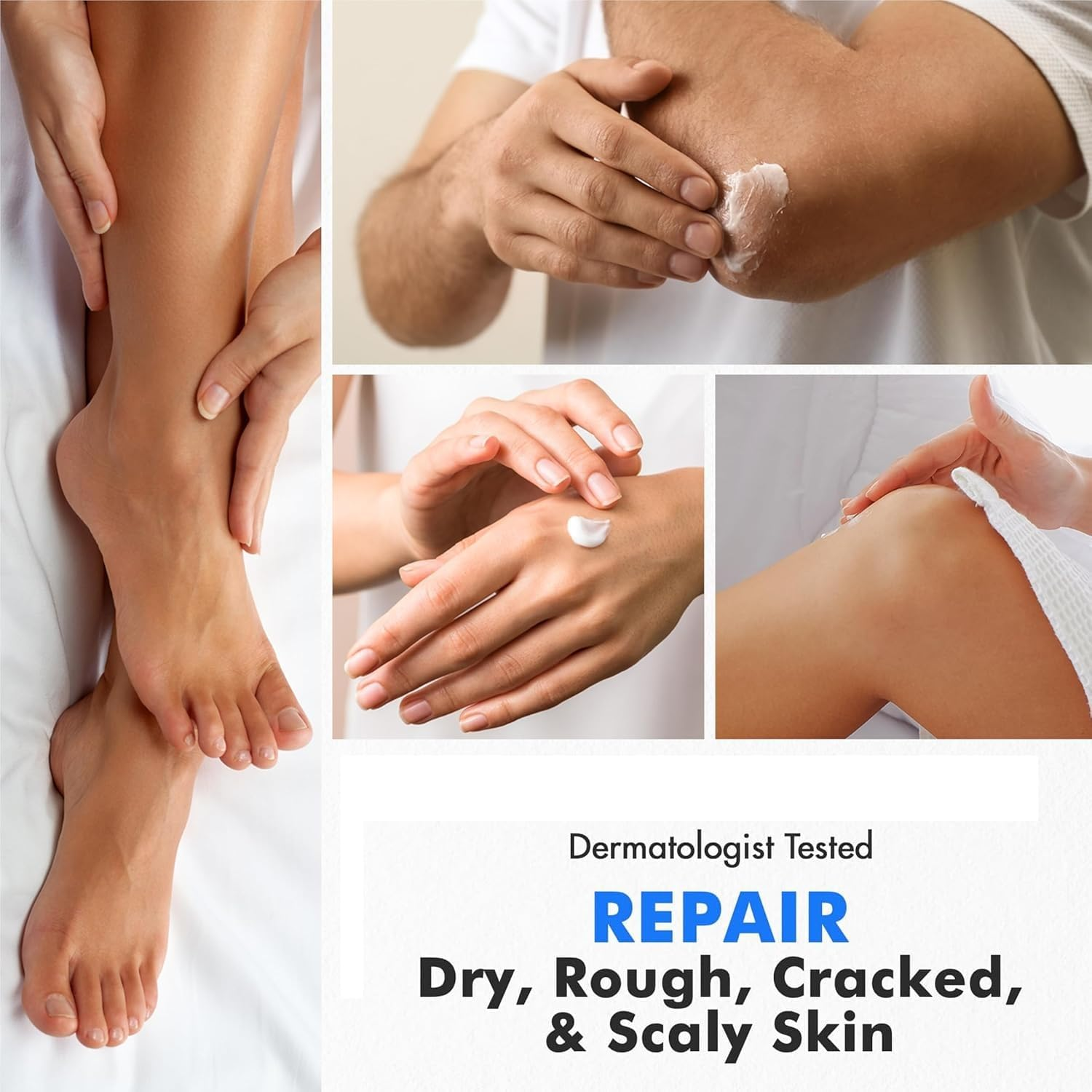 Foot Repair Cream &ndash; Intensive Callus Remover for Dry, Cracked Heels, Hands, Feet, Knees & Elbows | Deep Soften Moisturizer Lotion | Pedicure Exfoliator for Rough, Thick Skin &ndash; 4.6 Oz (130G) image number 5