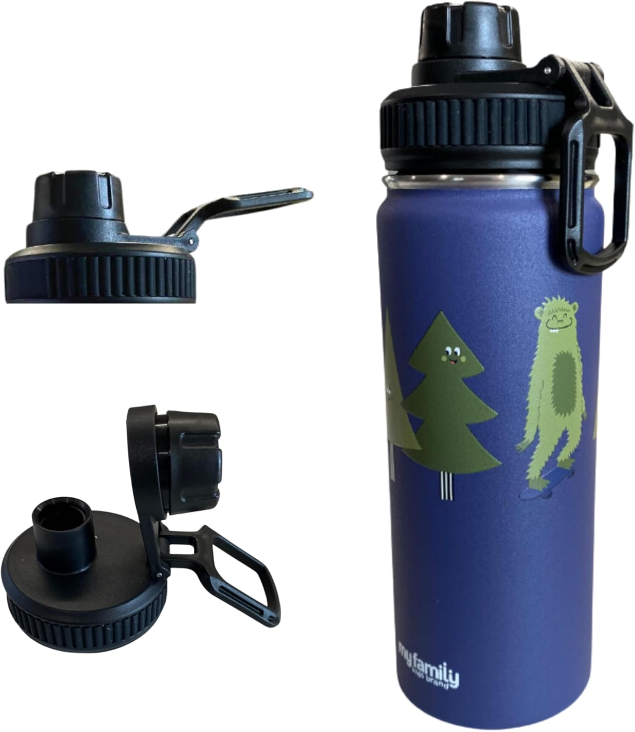 Kids Insulated Stainless Steel Water Bottle - 500Ml Double-Wall, Condensation-Free, Eco-Friendly by My Family (Pink Skate)