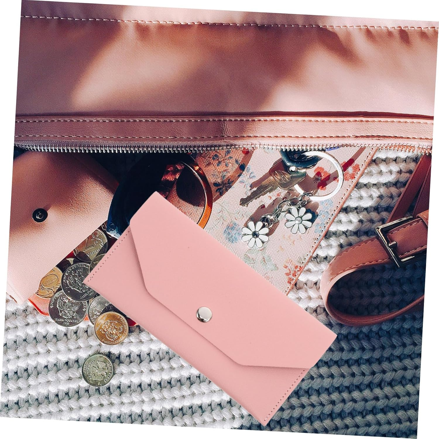 Sewroro Document Organizer Passport Ticket Holder Men Passport Holder Travel Essentials Storage image number 5