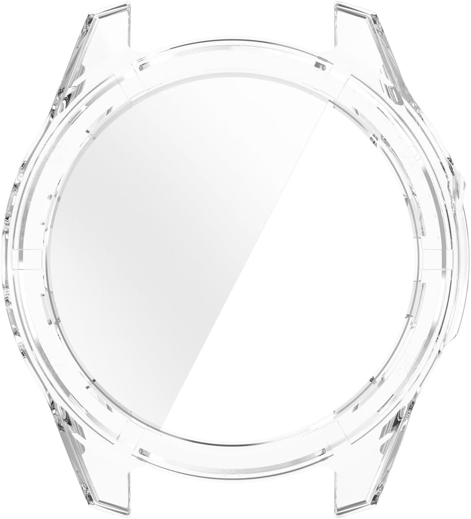 HOMTERN Case for Garmin Fenix 8 47MM AMOLED or Solar Sapphire,Crystal Clear Hard PC Case with Tempered Glass Film Full Covered Shockproof Scratch-Proof Screen Protector Cases (47Mm Solar) image number 2