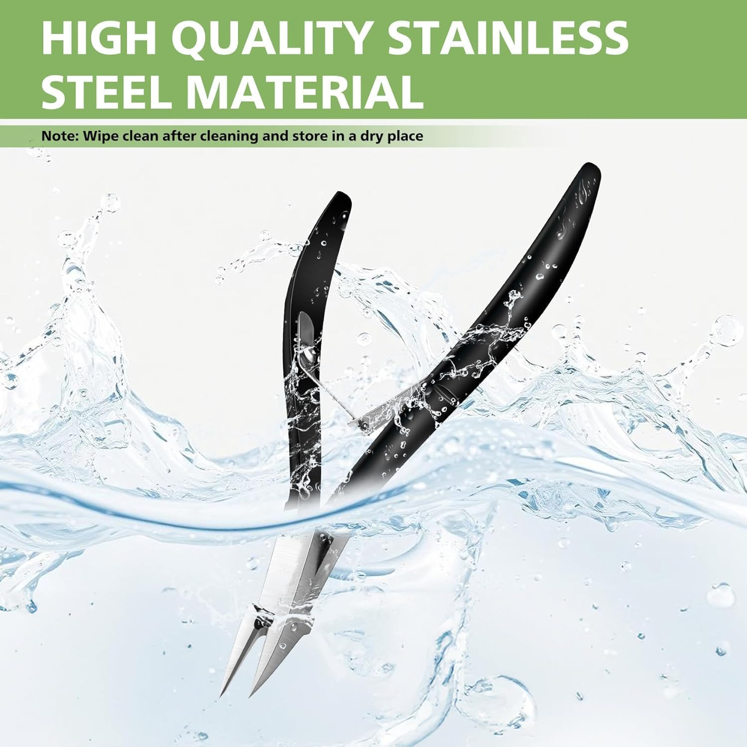 Toenail Clippers Straight Blade for Thick Toenails, Wide Open Pointed Jaw Toenail Cutter for Ingrown Nails, Podiatrist Recommended Toenail Cutter image number 3