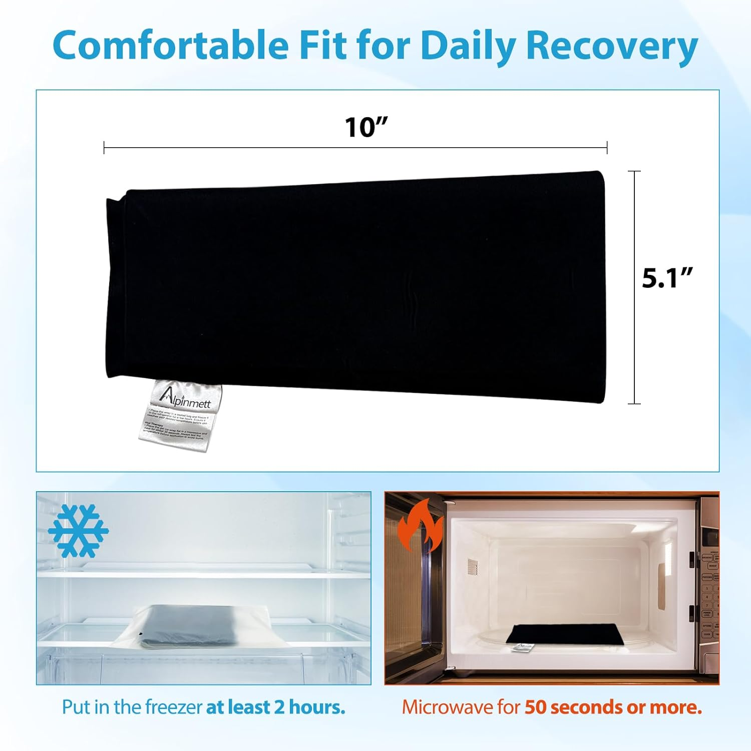 Knee Ice Pack Wrap for Pain Relief, Reusable Gel Compression Sleeve for Arthritis, ACL & Meniscus Tear, Easy-On Ice Pack for Knee, Leg, Elbow & Calf, Hot Cold Therapy for Injury Recovery M/L image number 3