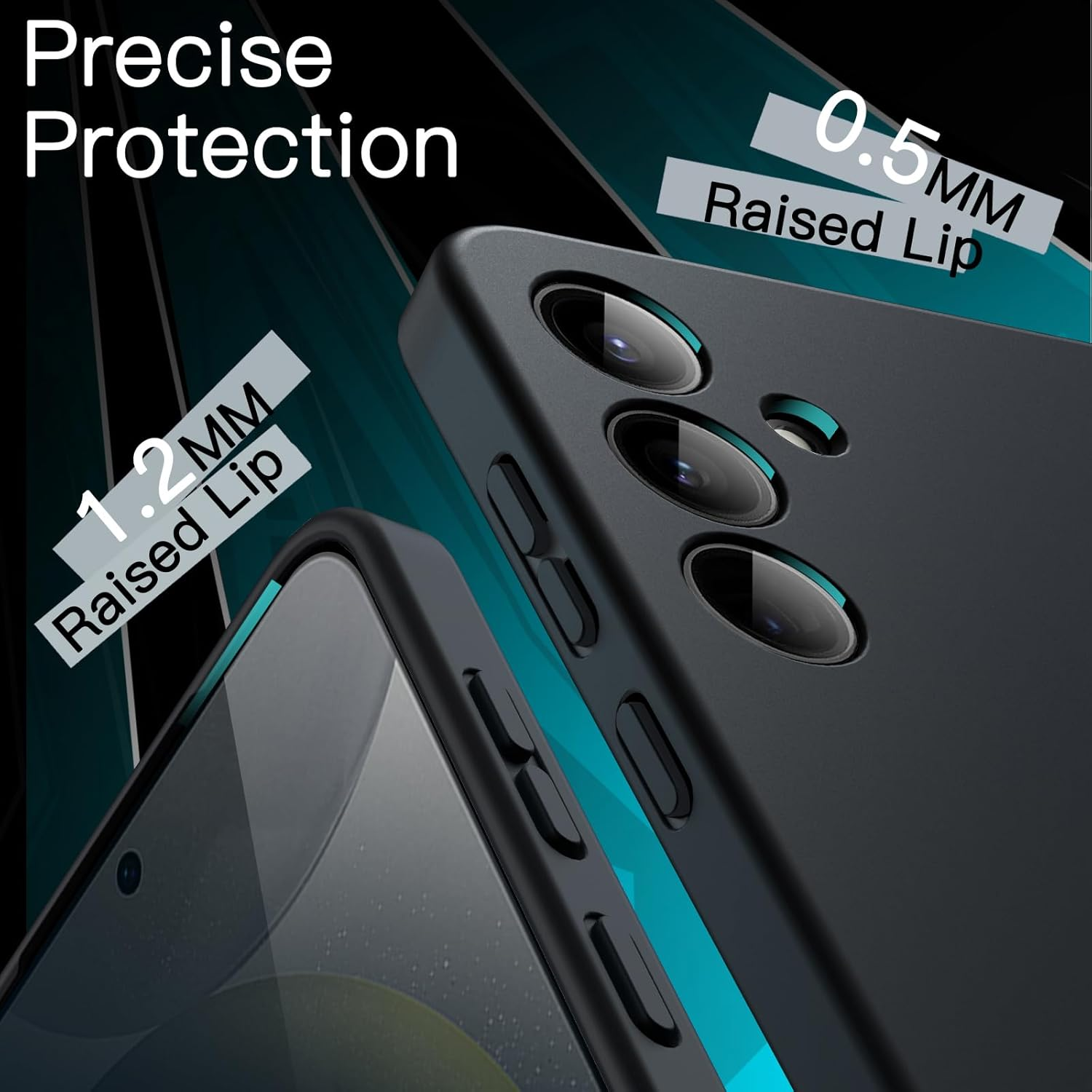 Jetech Slim Fit Case for Samsung Galaxy S24 5G, Camera Lens Full Protection, Soft TPU Thin Protective Phone Cover with Matte Finish, Shockproof (Black)