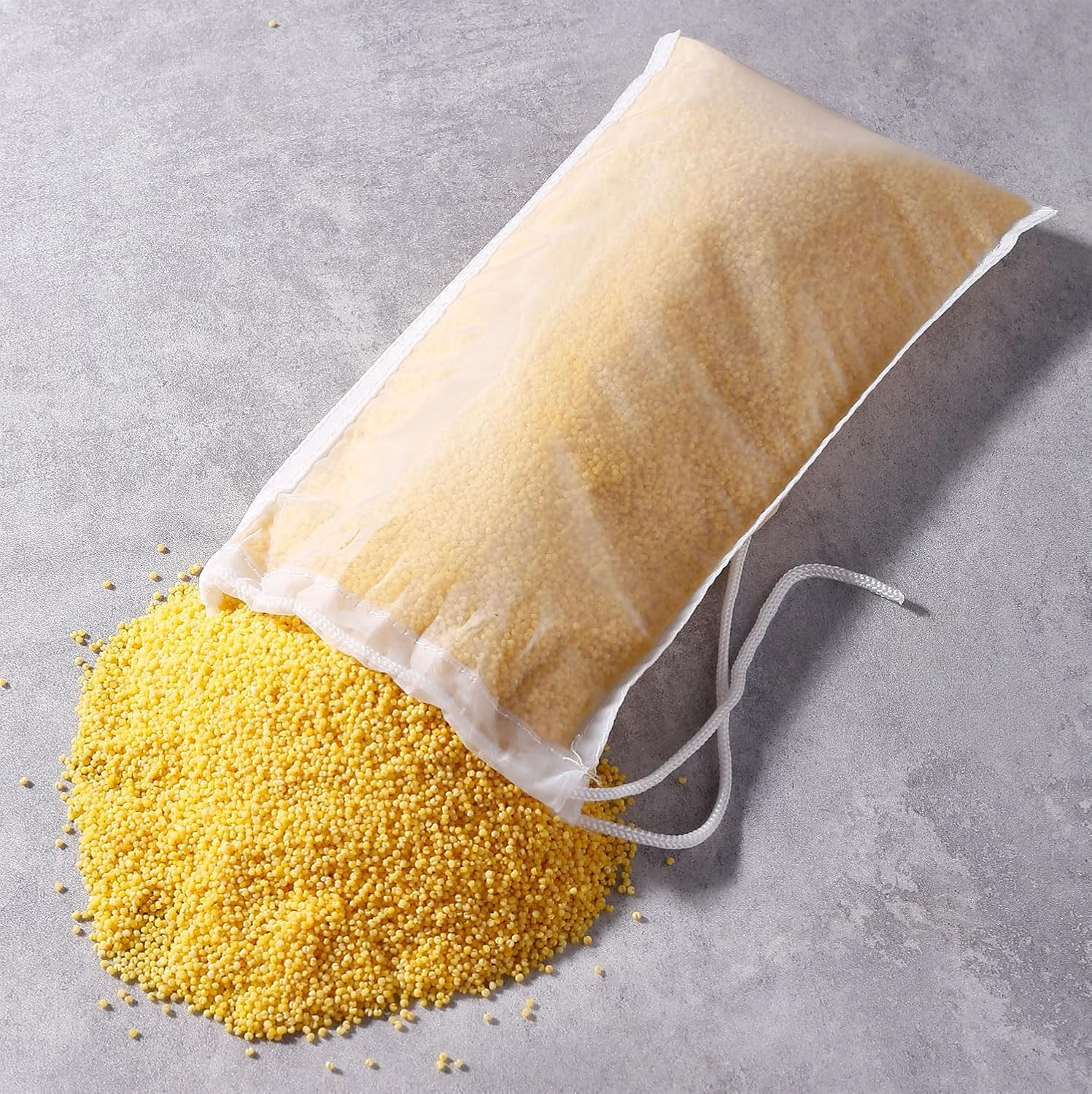 180 Micron Extra Fine Filter Media Bag, 6-Pack Reusable Nylon Drawstring Bags for Aquarium Canister Filter 、 Fish Tank(3.5"X8.2")-Weidllys image number 2