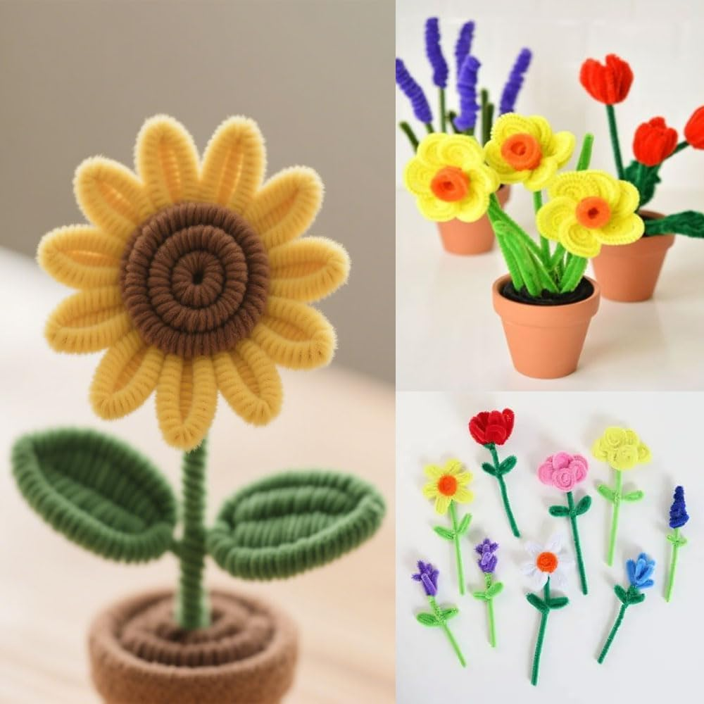 1100Pcs Pipe Cleaners, NIANAN 37 Assorted Colors Chenille Stems 12In Long Pipe Cleaners for Crafts Colored Art and Craft Supplies for DIY Art Creative Crafts Decorations image number 1