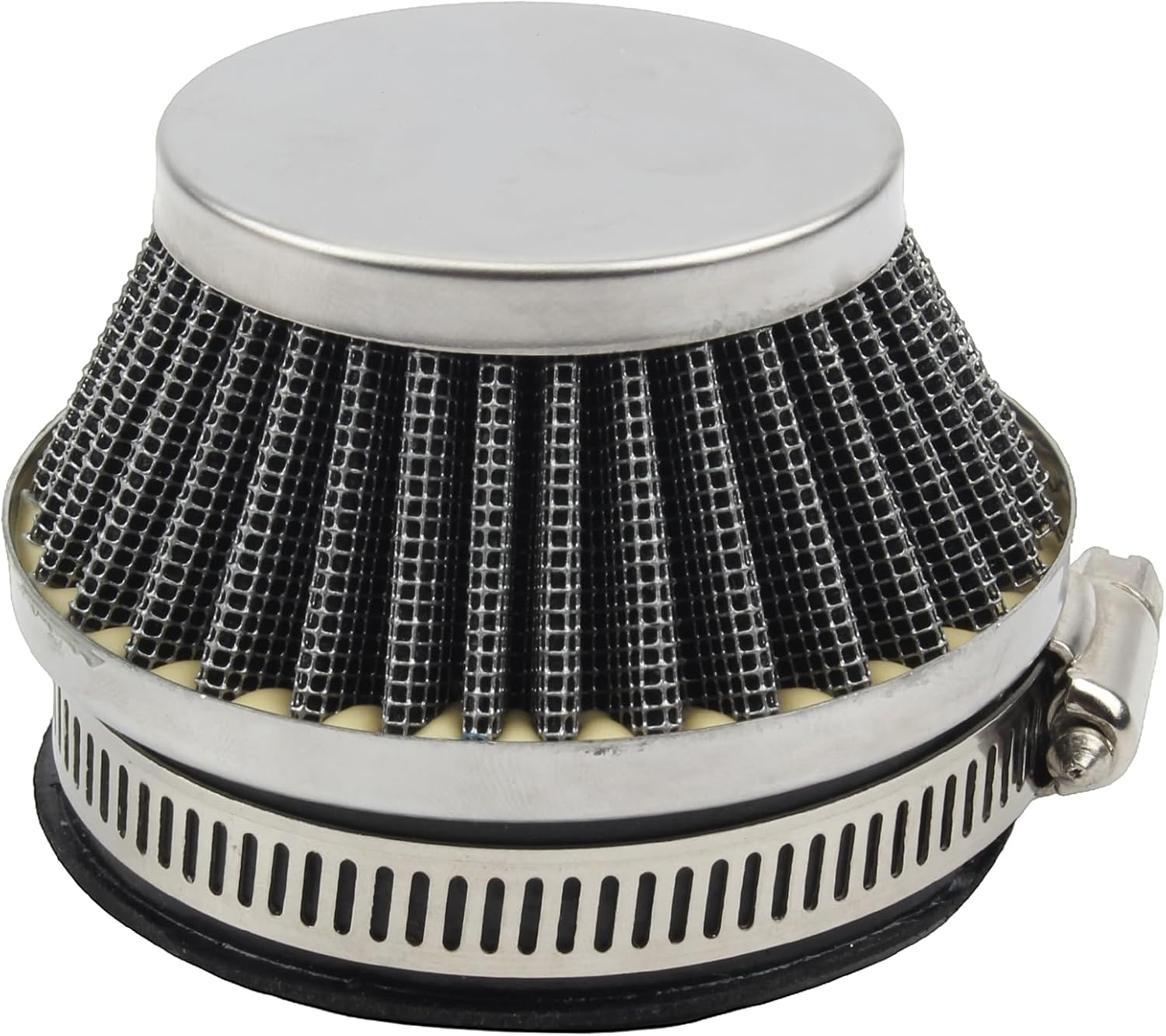 Powermotor 58Mm 60Mm Air Filter Carburetor for 2 Stroke Engine 47Cc 49Cc Carb Mini Moto Kids Go Kart Quad ATV Dirt Pocket Bike(Silver) image number 3