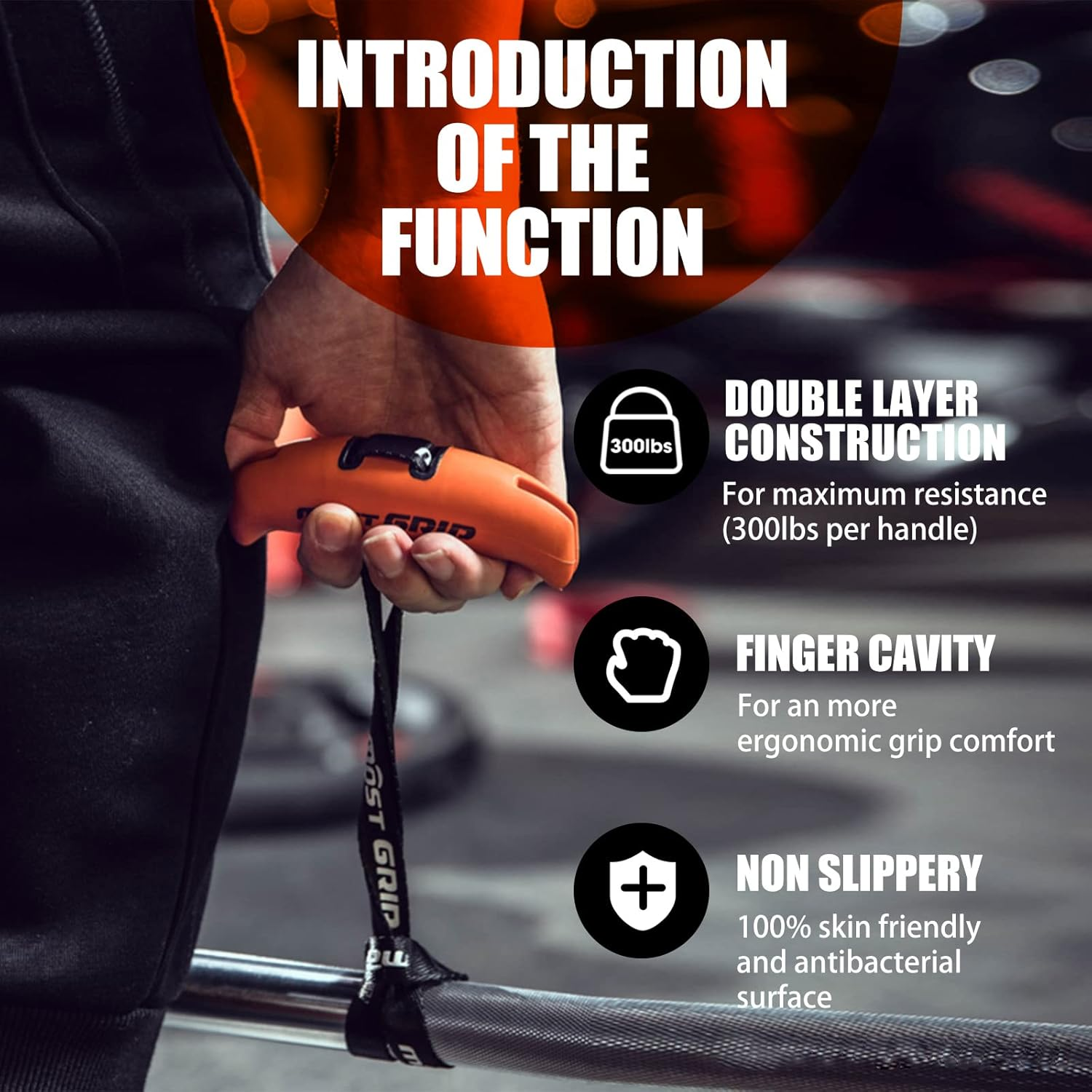 Kcross Pull up Handles Resistance Band Handles Exercise Neutral Tranining Grip Workout Handles image number 5