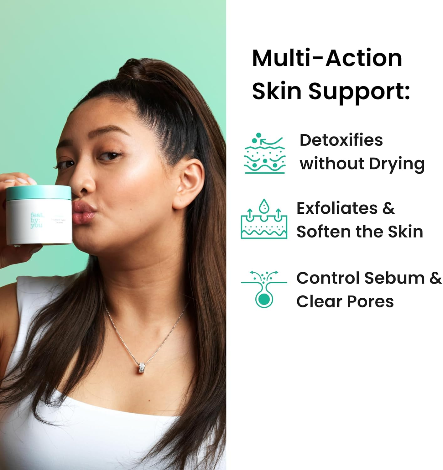 Feat by You Korean Clay Mask for Face with Bentonite, Kaolin Clay, Vitamin C & Chlorella - (135 Ml) Vitassie Vita Mellow Cushion Clay Face Mask for Blackheads, Pores & Sebum Control, Gentle Exfoliation image number 5