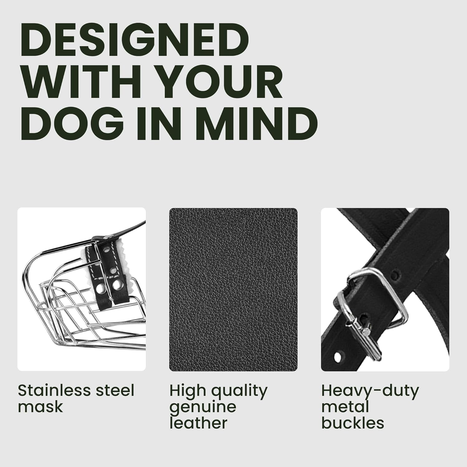 Bronzedog Wire Basket Dog Muzzle Jack Russell Terrier Metal Leather Adjustable Puppy Small (2XS) image number 4