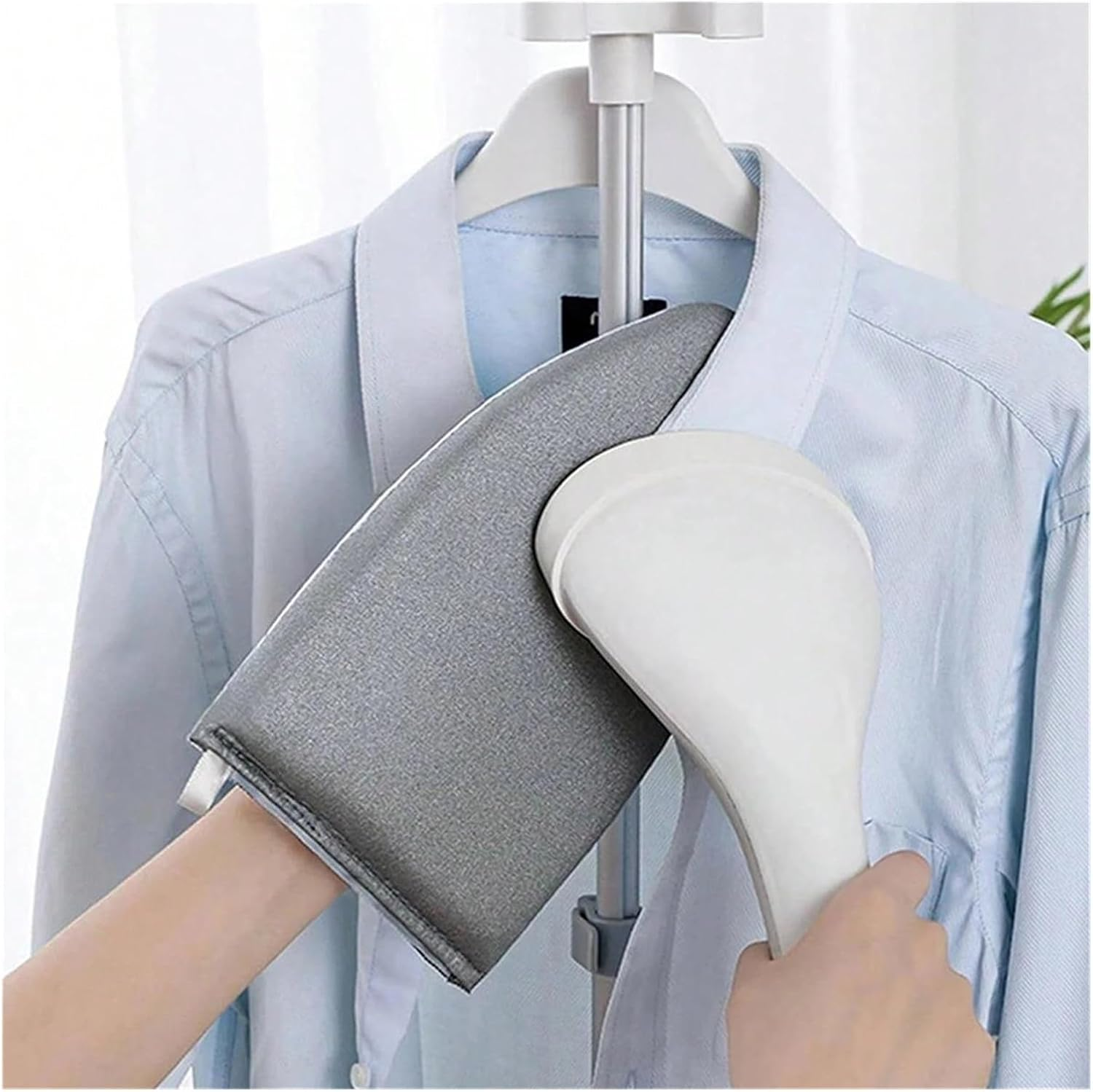Garment Steamer Ironing Glove with Finger Loop &ndash; Waterproof Heat Resistant Steaming Mitt and Mini Ironing Board for Clothes Steamer, Anti-Scald Hand Protector image number 1