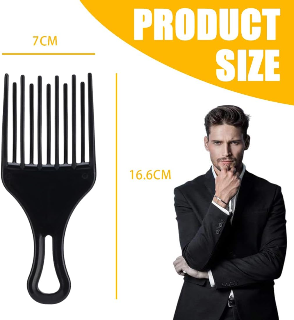 LAKJUOZ Pack of 2 Finger Styler Afro Combs Coarse Hair Comb Curling Comb Plastic Comb Natural Curls Perm Strands image number 5