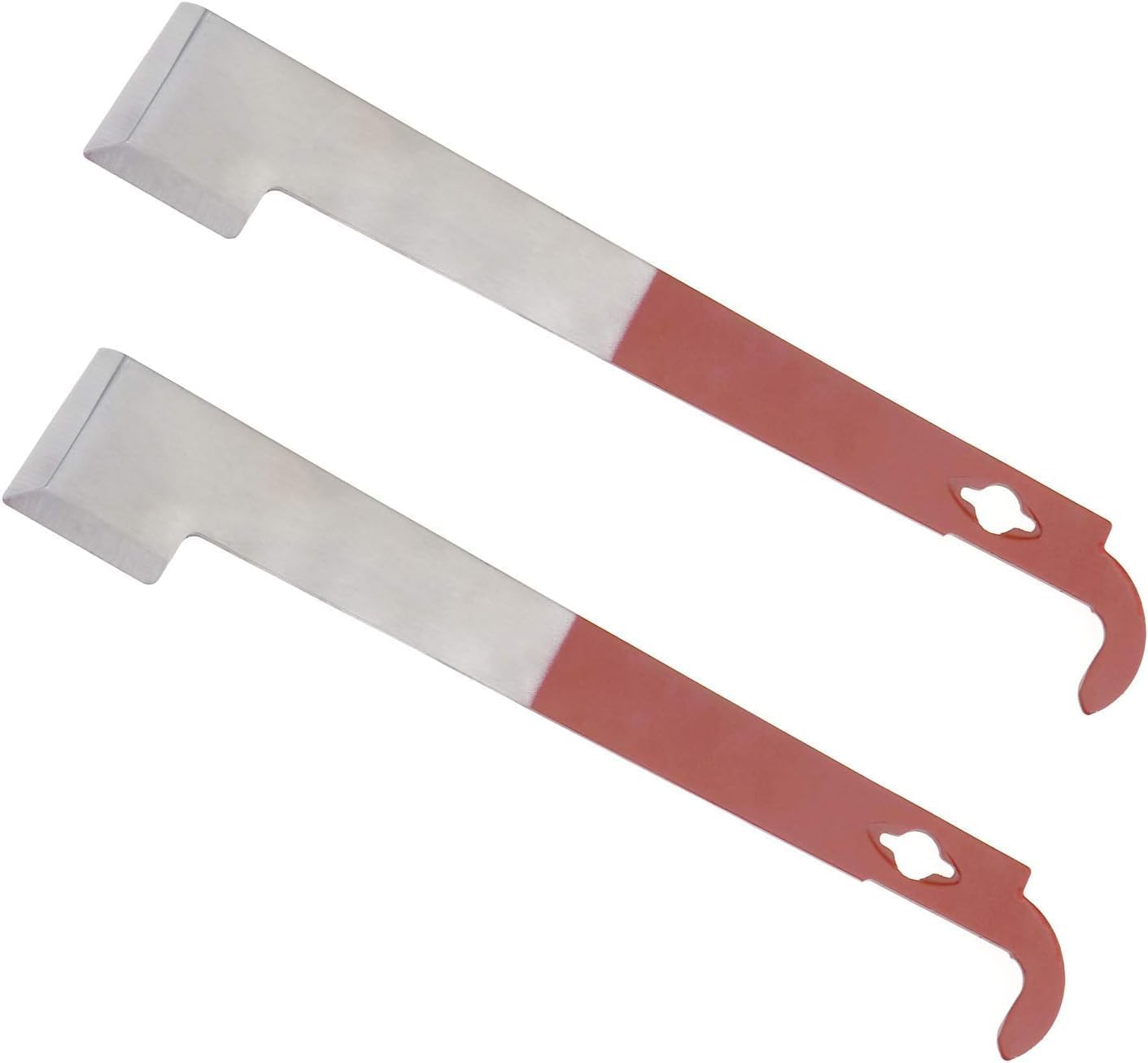 Stainless Steel Beehive Scraper Beekeeping Tool, 2Pcs Beehive Tool with J Hook, Frame Lifter and Scraper,Hive Tool J-Hook Bee Hive Tool,Stainless Steel Beehive Scraper Beekeeping Supplies image number 2